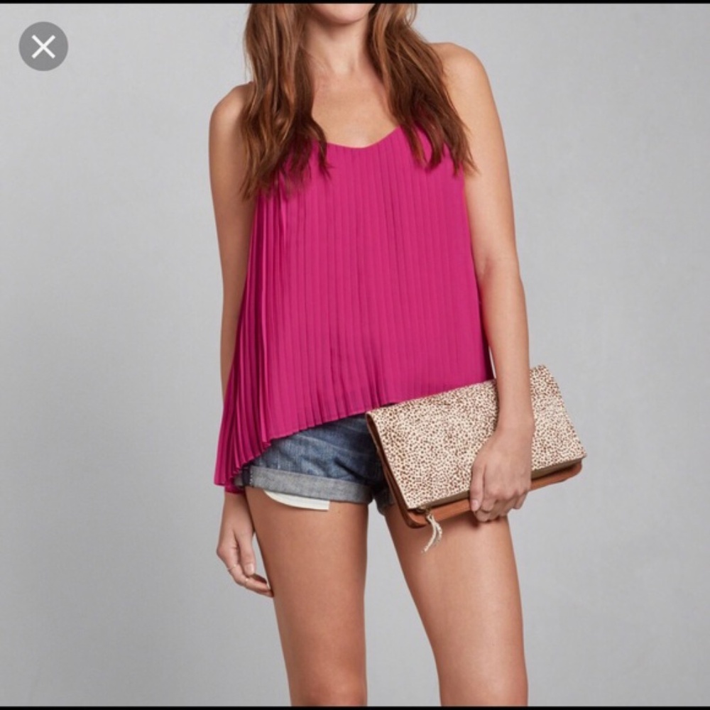 Abercrombie & Fitch Pink Pleated Cami